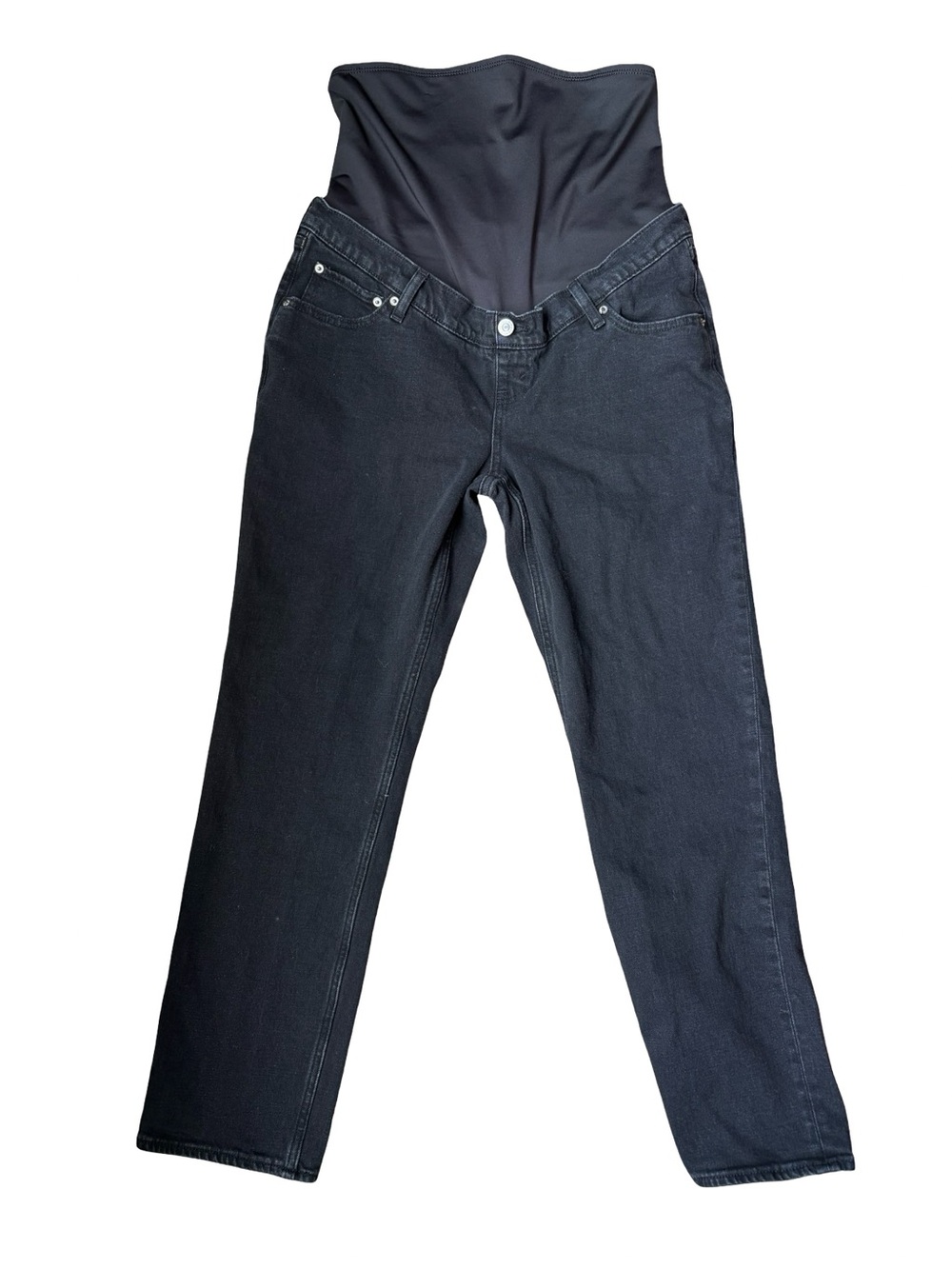 Abercrombie Maternity The Ankle Straight Jeans in Black